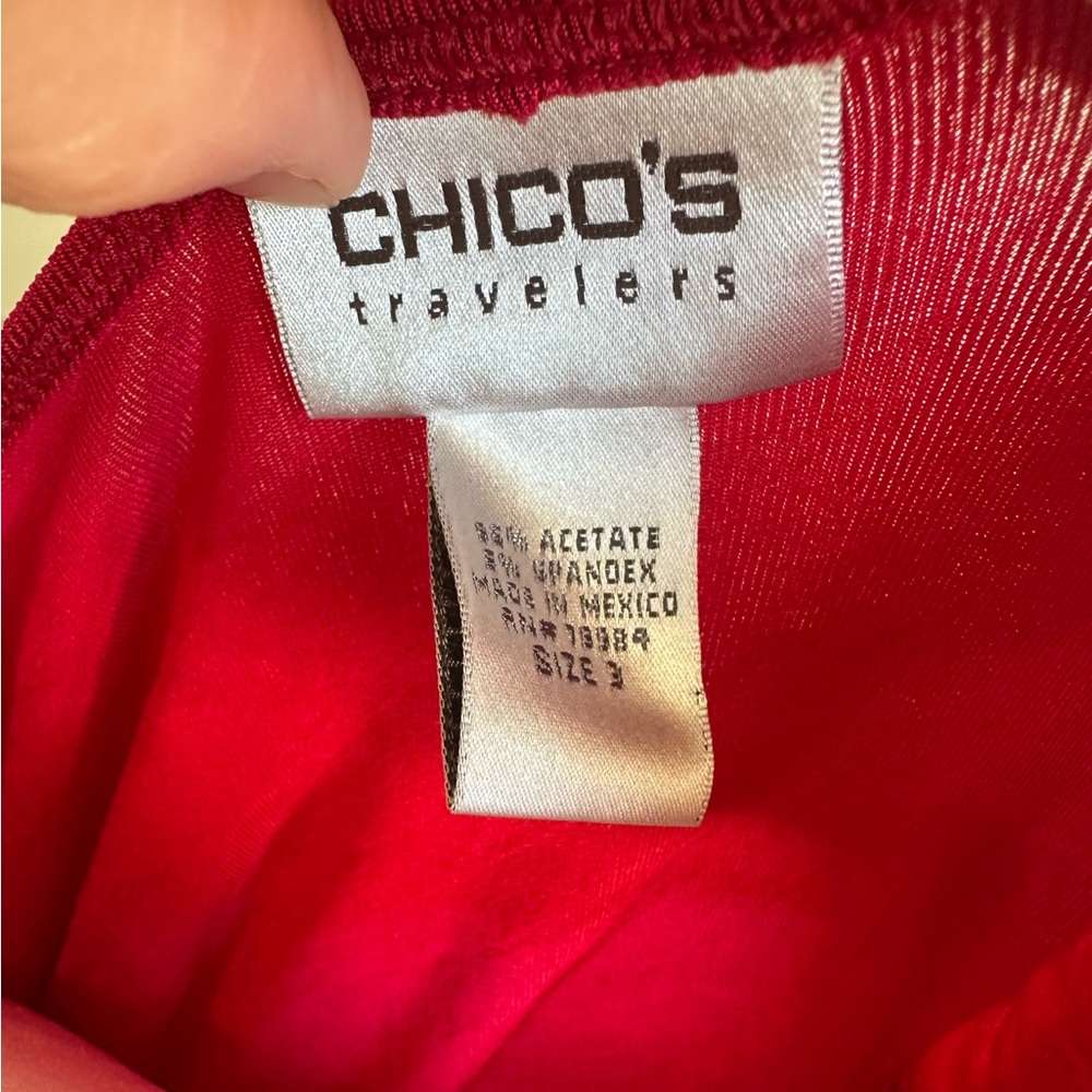 CHICOS Travelers Classic Tank in Red, Like New - Picture 3 of 3